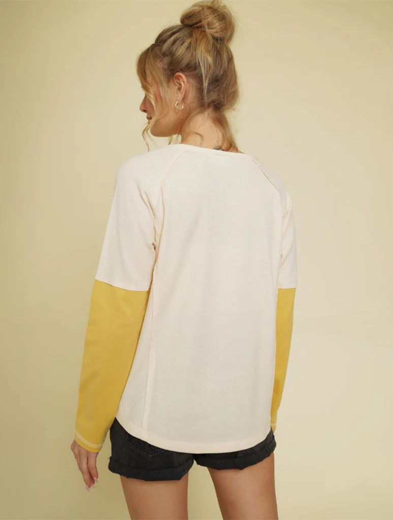 Thermal High Raw Edge Top (Final Sale*) - Image 3