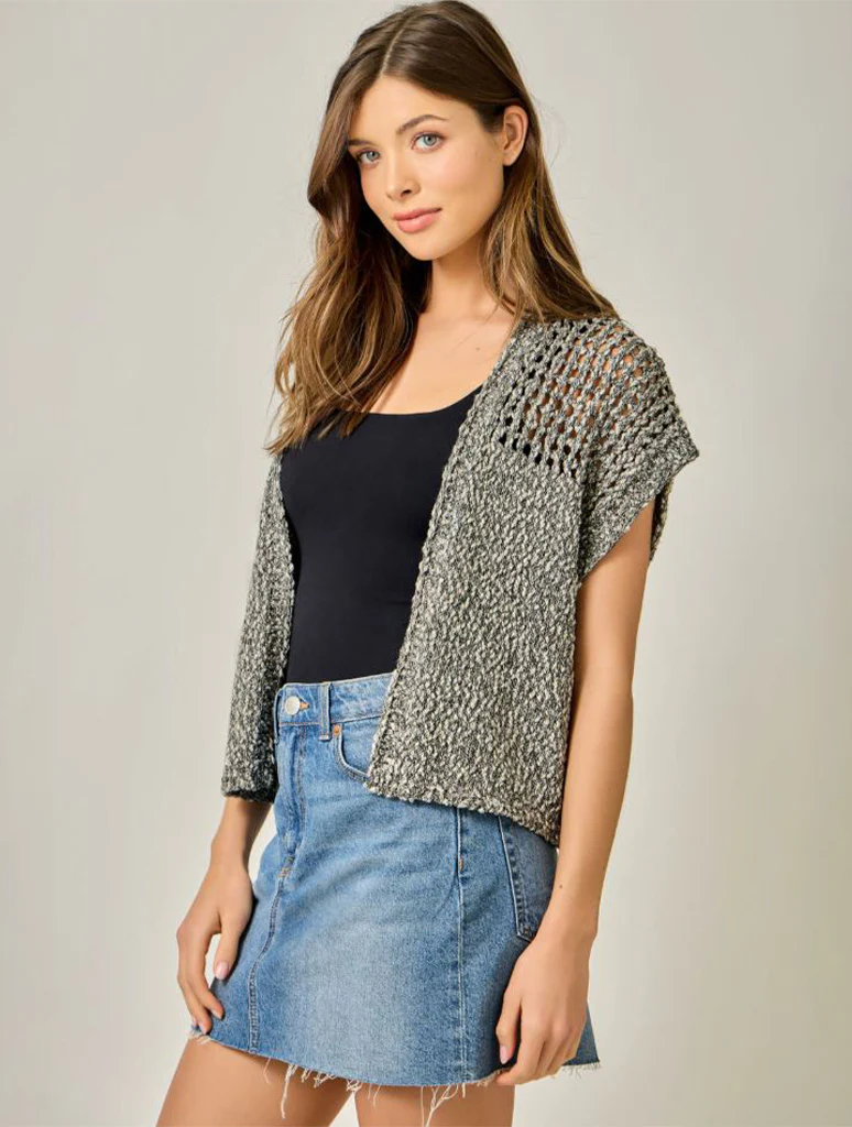 Open Front Knit Sleeveless Cardigan - Image 5