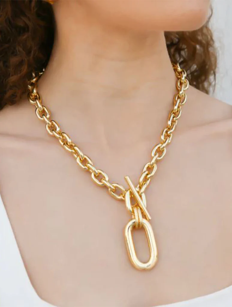 Oval Chain Toggle Necklace - Image 2
