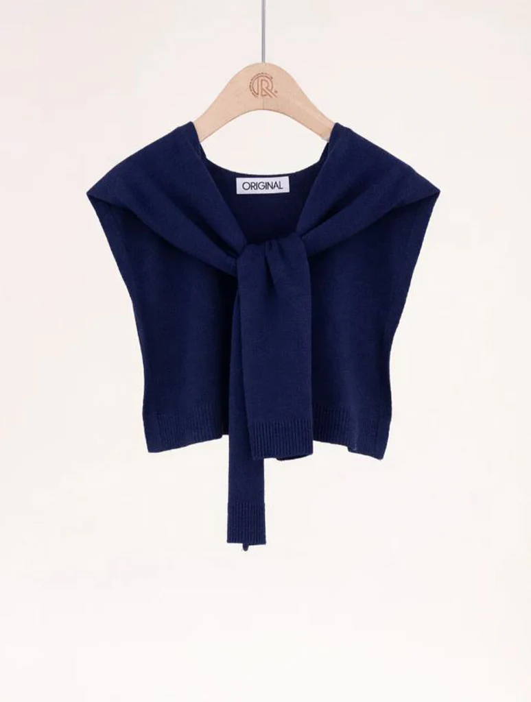 Preppy Mock Neck Sweater Wrap