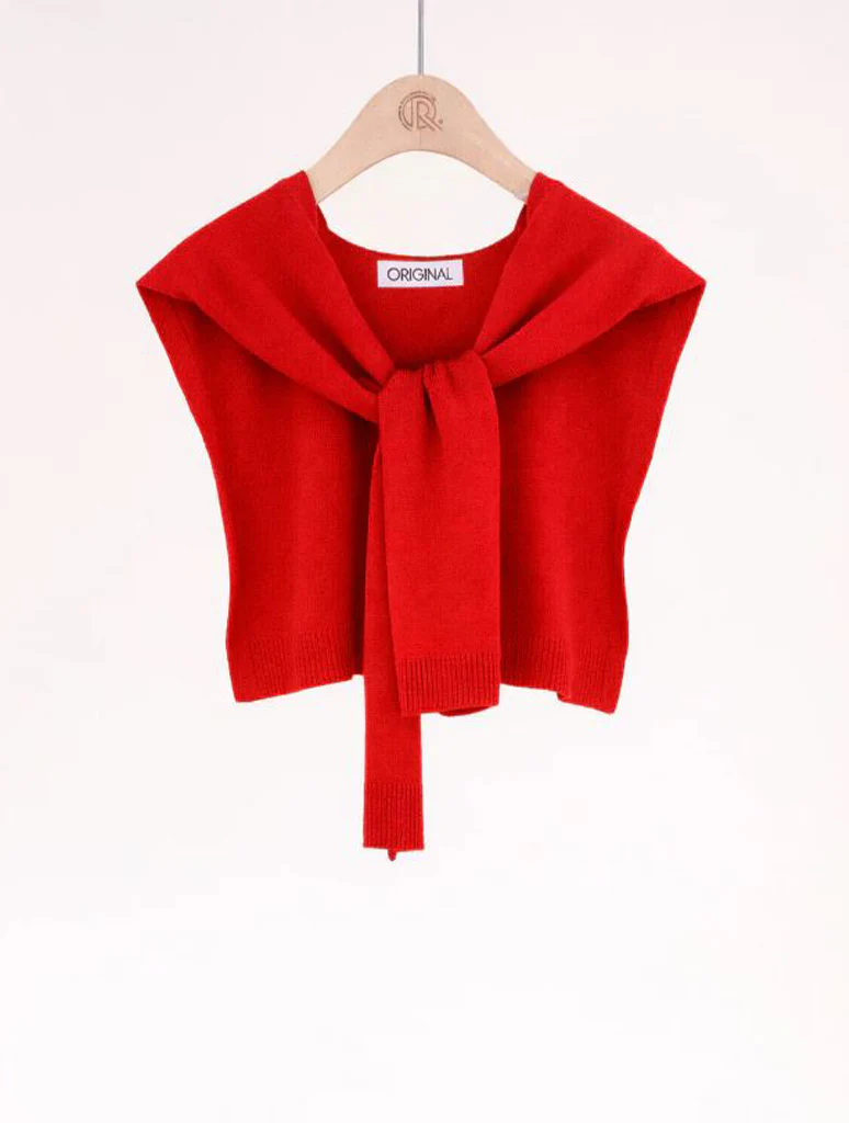 Preppy Mock Neck Sweater Wrap - Image 2