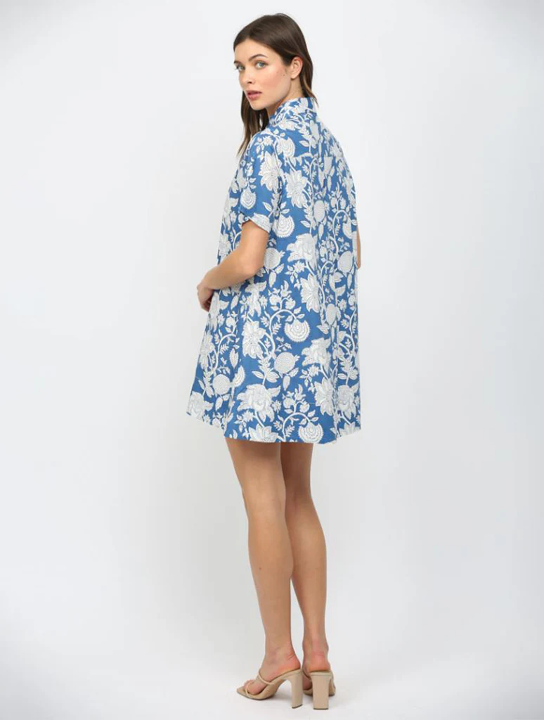 Short Sleeve Collar Button Down Dress - Image 3