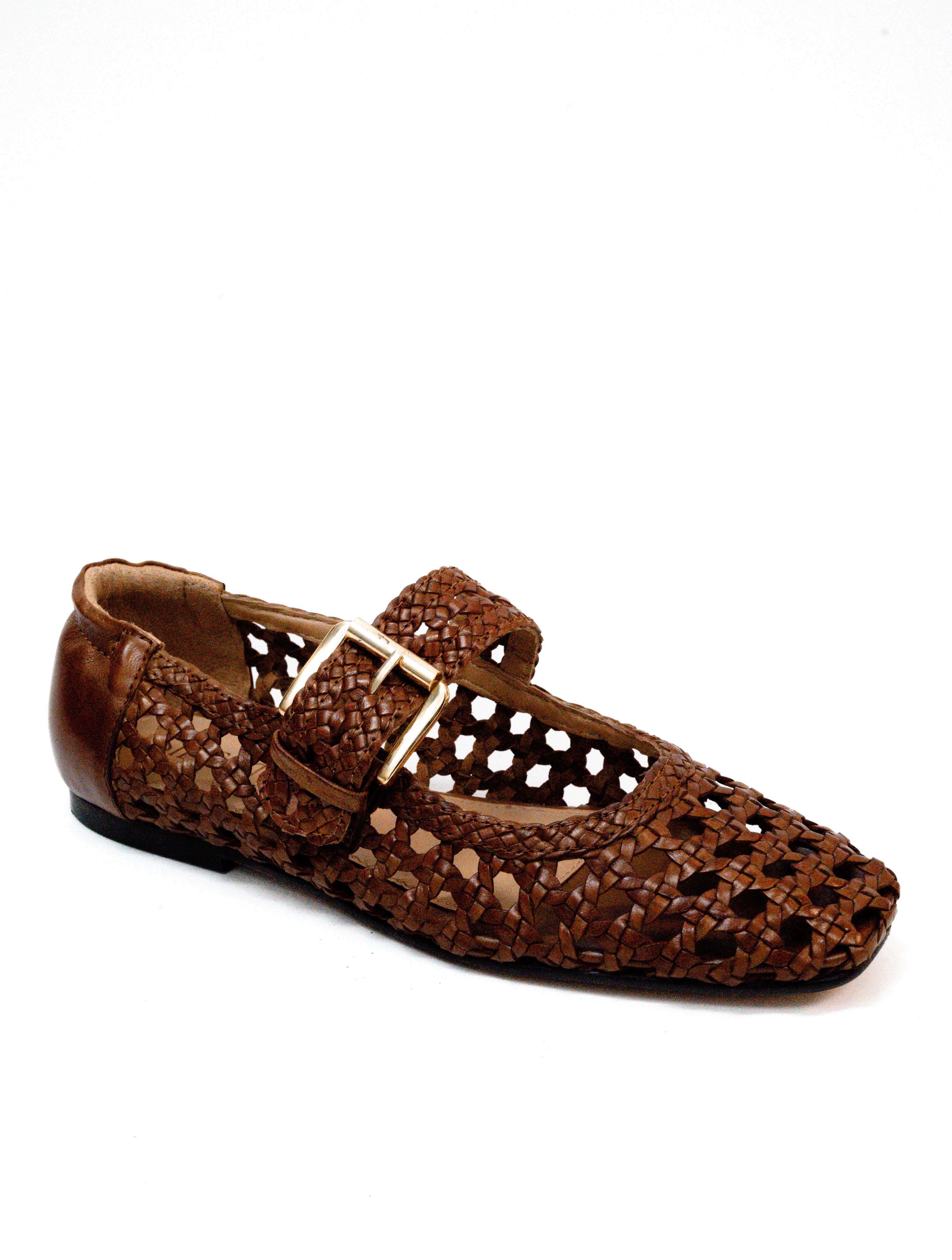 Silent D Carmi Hand Woven Leather Flat - Image 2