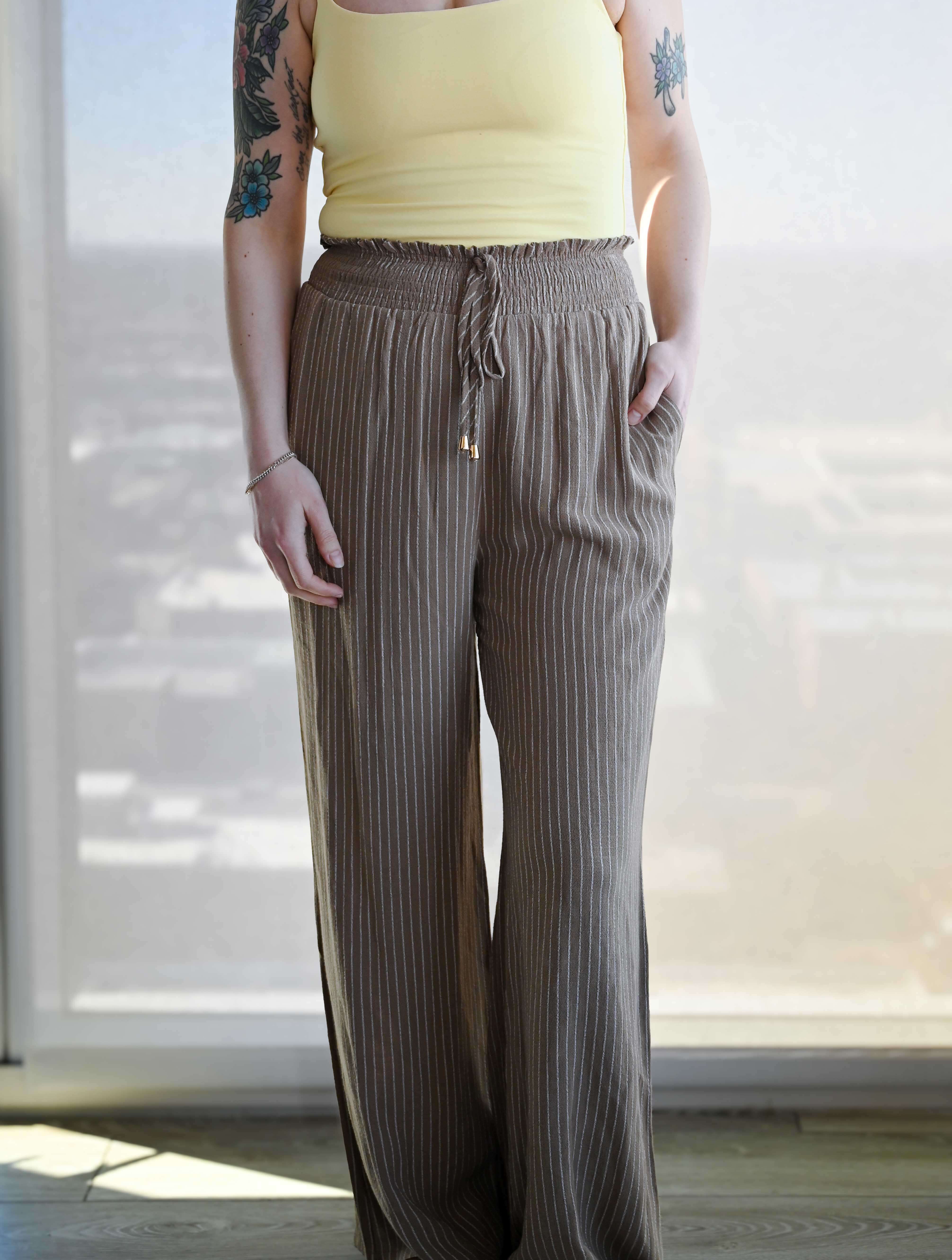 Striped Flowy Pants - Image 2