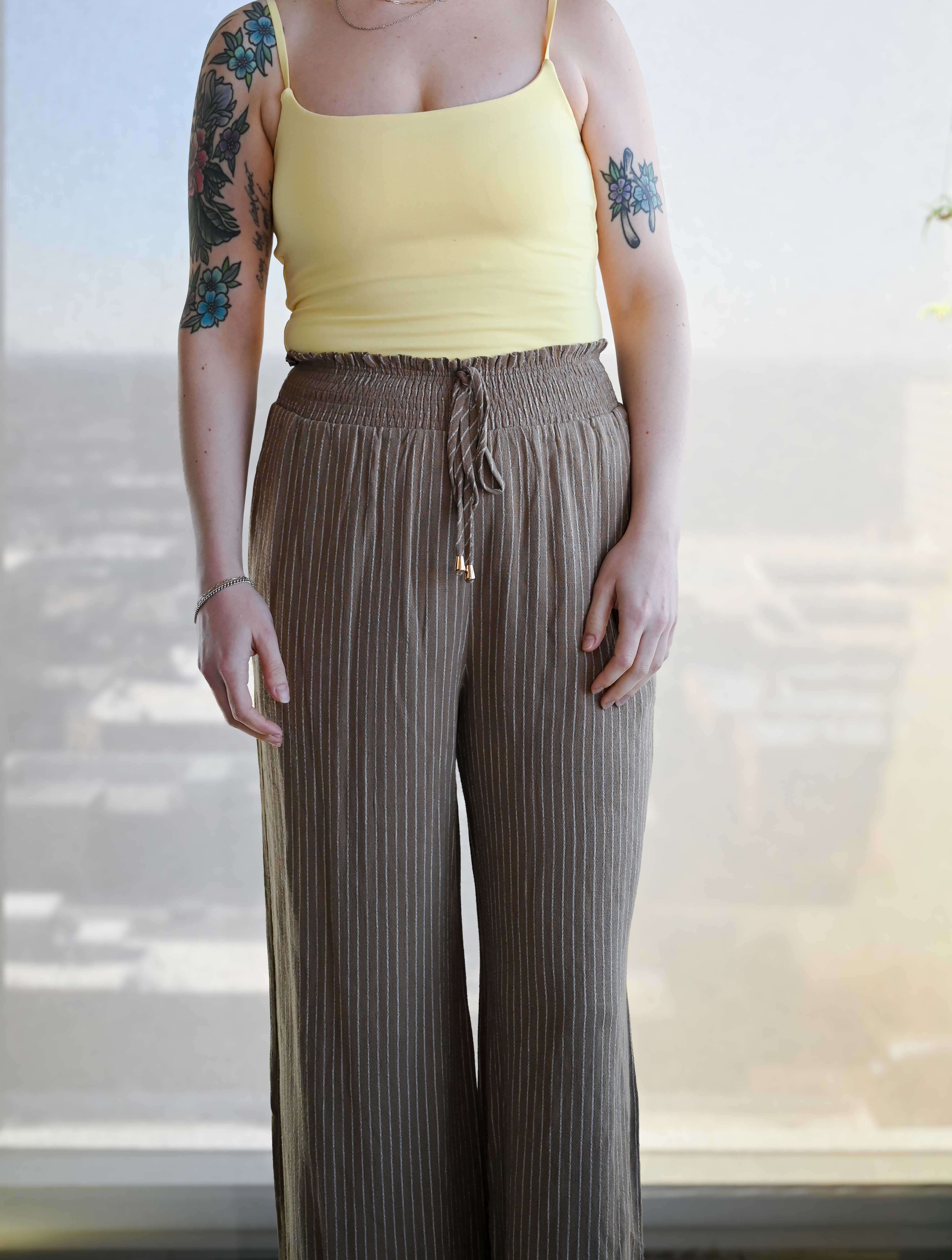 Striped Flowy Pants - Image 3