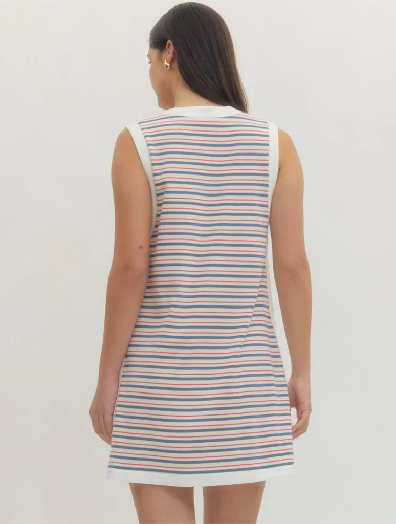 Striped Tank Dress - Image 3