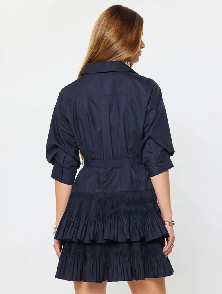Tiered Button Down Shirt Mini Dress - Image 3