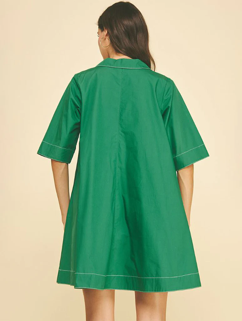 V-Neck Mini Dress - Image 3