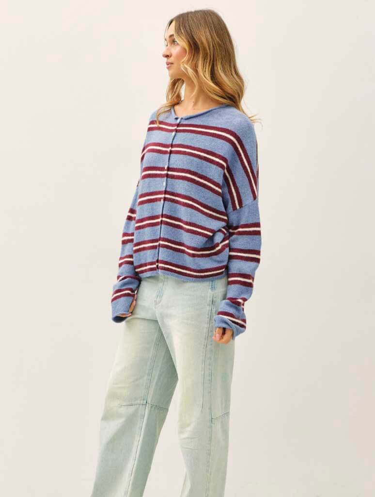 Varsity Stripe Piper Cardigan - Image 6