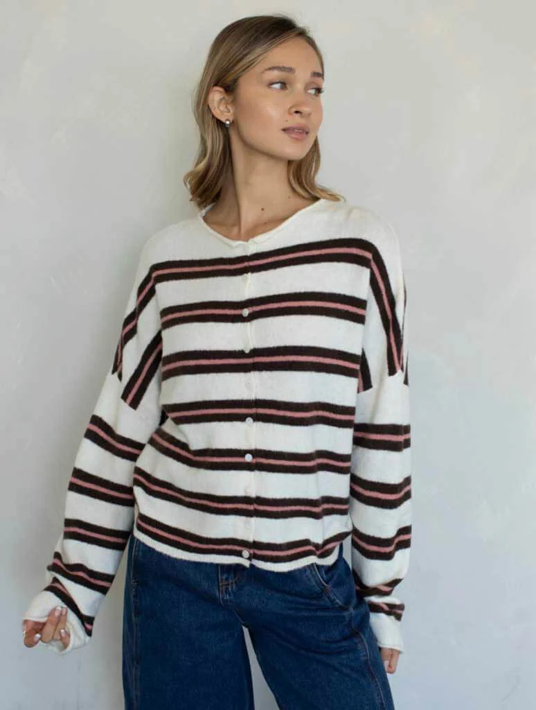 Varsity Stripe Piper Cardigan - Image 7