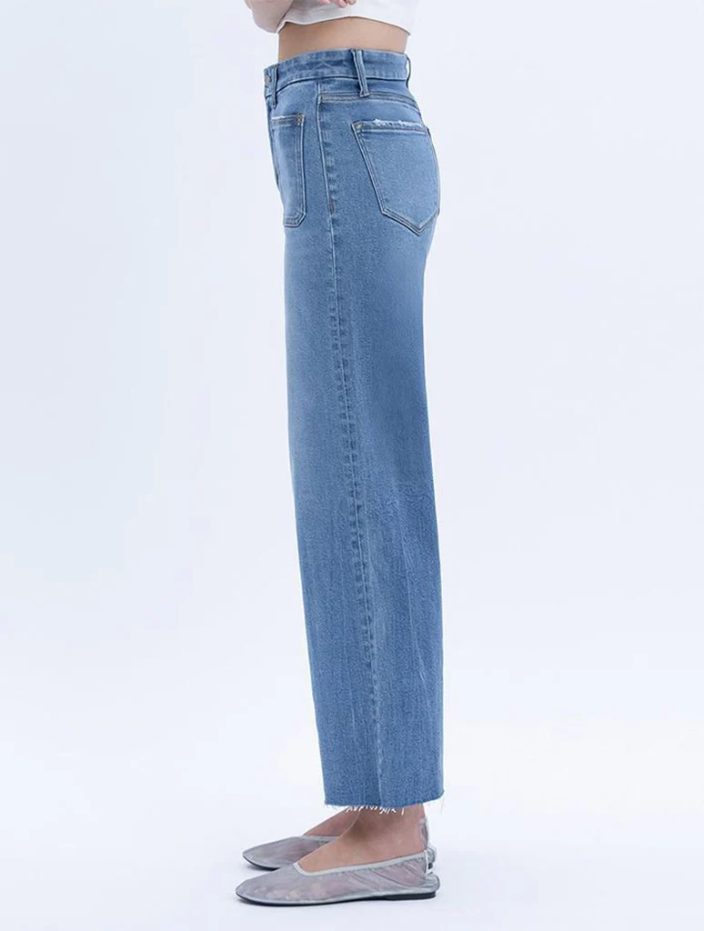 Vervet High Rise Crop Wide Leg Jeans - Image 2