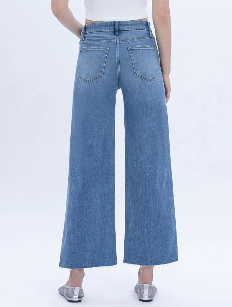 Vervet High Rise Crop Wide Leg Jeans - Image 3