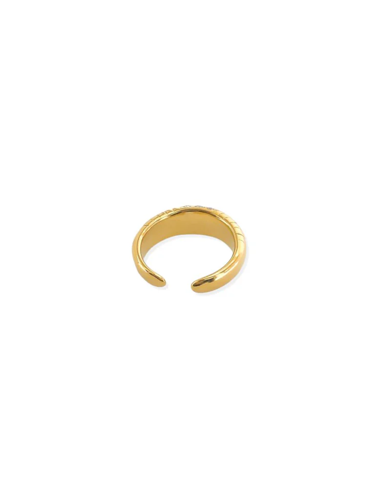Water Resistant Textured CZ Ring - Image 2