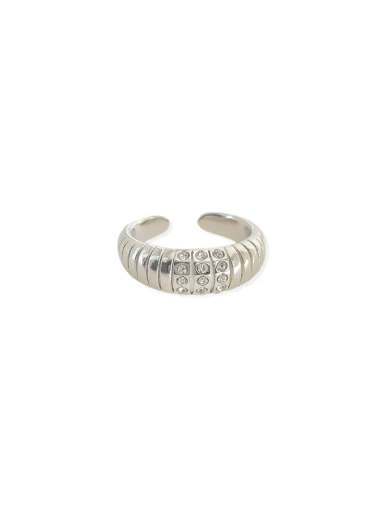 Water Resistant Textured CZ Ring - Image 3