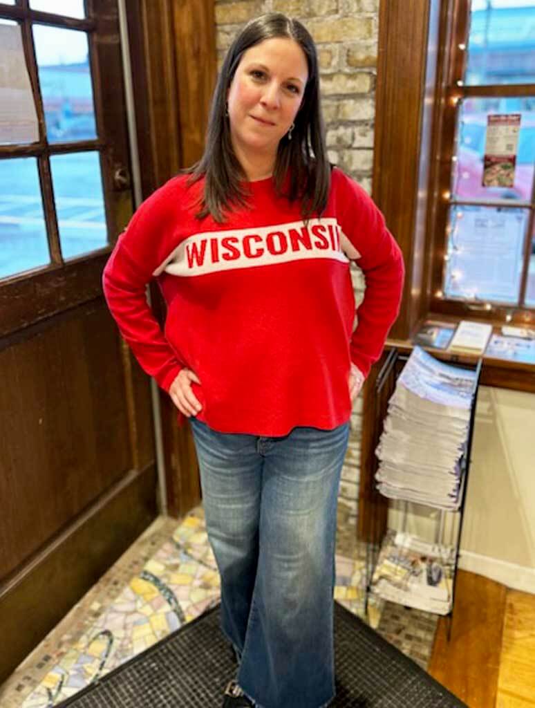 "Wisconsin" Stripe Sweater - Image 3